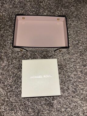 Michael Kors Pink Interior Monogram Jewelry Catchall with Box